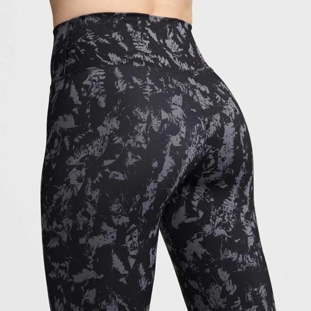 Nike One Women's High-Waisted‎ 7/8 Printed Leggings Black Speckle Size Small NWT - Picture 5 of 8